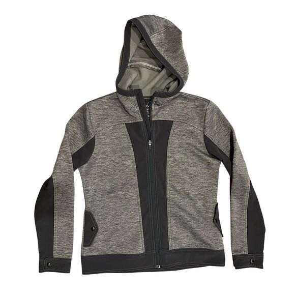 Kuhl Fozza Fleece Mountain Culture Hoodie Jacket Women Grey Black Zip Medium - Picture 1 of 12
